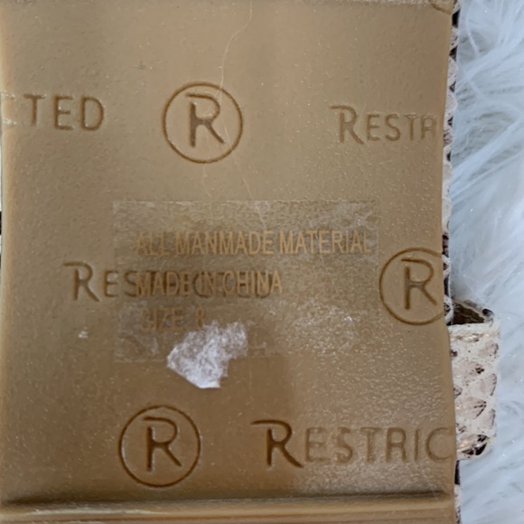 Restricted Snakeskin Sandals- NWT - Picture 11 of 12